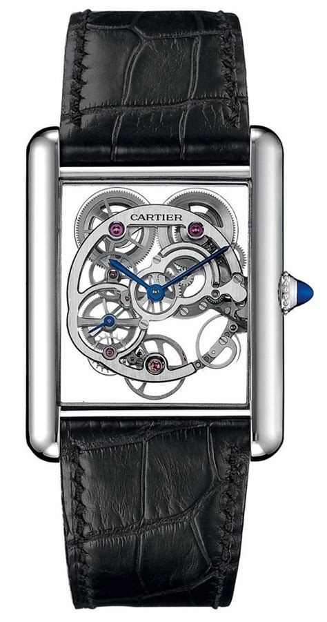 tank louis cartier skeleton sapphire watch|cartier skeleton sapphire.